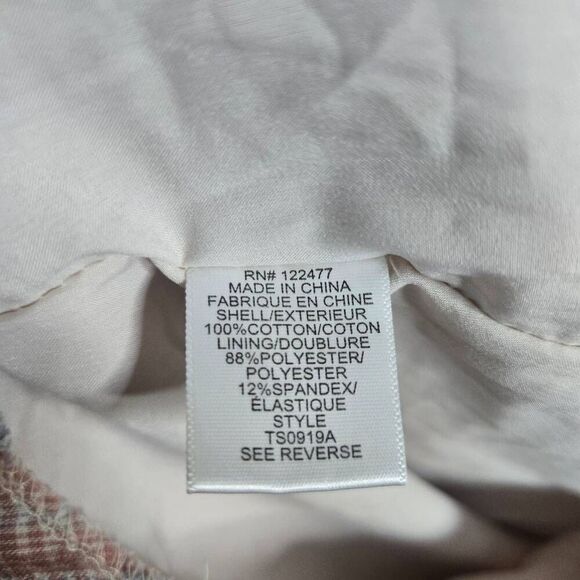 DRA Los Angeles Plaid Crop Top Size Medium Cinched Balloon Sleeves - Picture 5 of 6